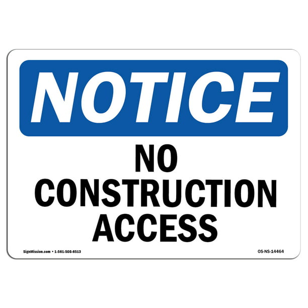 OSHA Notice Signs Access to Basement Sign Warehouse Shop Area & Business Protect Your Construction Site Extremely Durable Made in The USA Signs or Heavy Duty Vinyl Label Decal 